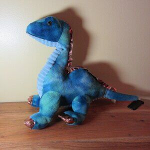 plush Holiday Home Blue Dinosaur stuffed animal discontinued (W3666)